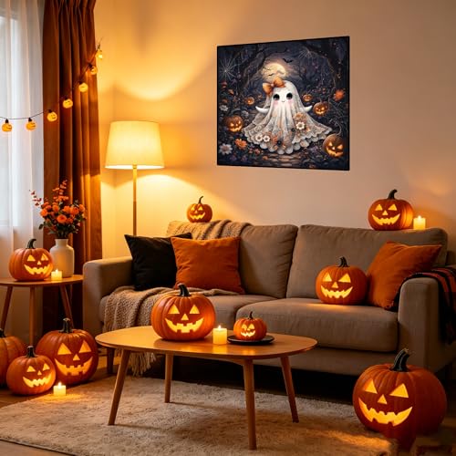 Halloween Stamped Cross Stitch Kits for Beginner Counted Needlepoint Arts - color: J182-01
