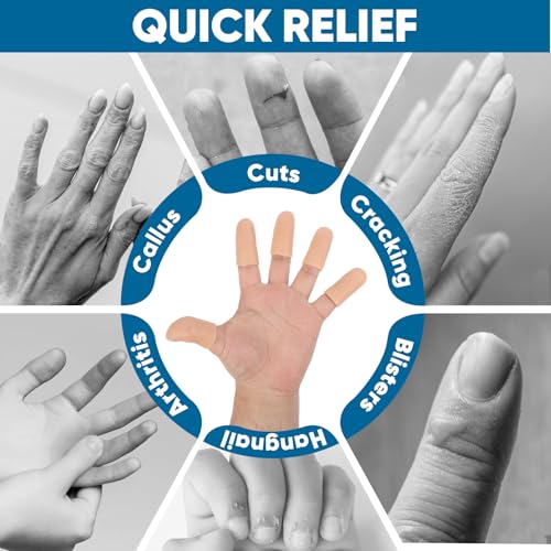 10 Pcs Silicone Finger Cots Protectors (Nude, M)