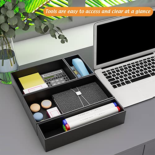 Black Bamboo Drawer Organizer 12"x 3", Utensil Holder for Kitchen Drawer - color: Black, size: 12*3*2.5 inch