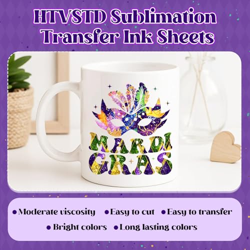 HTVSTD Mardi Gras Sublimation Transfer Ink Paper 10 Sheets 12 * 10in - color: Bullet-10