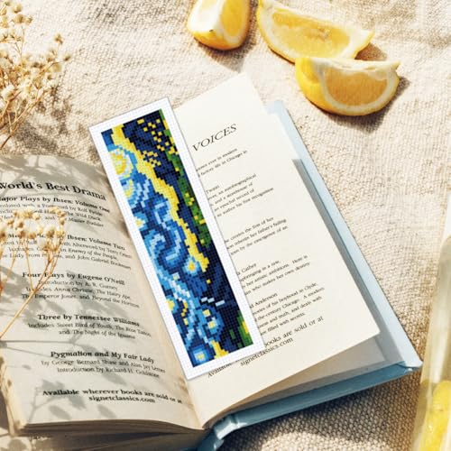 ORIGACH 6 Pack Van Gogh Starry Night Cross Stitch Kit - style: Swirling Night Sky