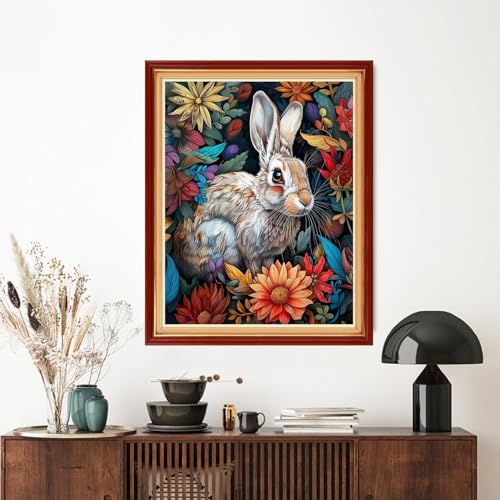 Artvxeay Stamped Cross Stitch Kits - Embroidery Kits for Beginners Cross Stitch Kits for Adults 11 CT Printed Patterns Needlepoint Kits - (Lucky Rabbit 16x20 inch) - color: Lucky Rabbit 16x20 inch