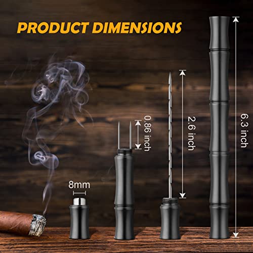 TISFA Cigar Draw Enhancer Tool, 3-in-1 Cigar Punch Set