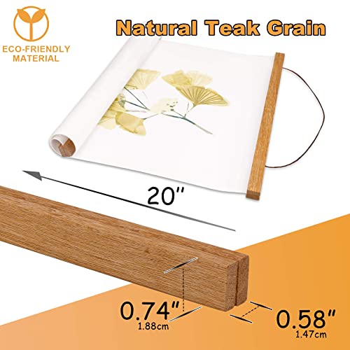 WITCOLOR Magnetic Poster Hanger Frame, 20" Wide Magnetic Hanging Frames 20x28 20x30 20x20 20x16 20x24 Magnet Poster Holder for Wall Hang Poster - color: Teak Wood, size: 20 Inch