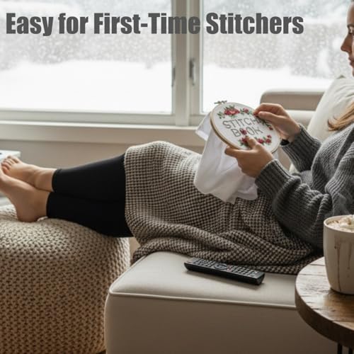 TenDawn Embroidery Stitch Book Kit, 12 Stitches, Basic Set - color: Basic Kit