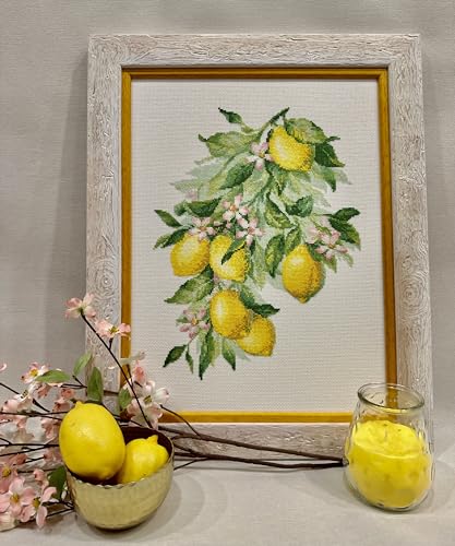 RIOLIS 2054 Bright Lemons Counted Cross Stitch Kit 11.75 x 15.75 in - style: Bright Lemons 2054