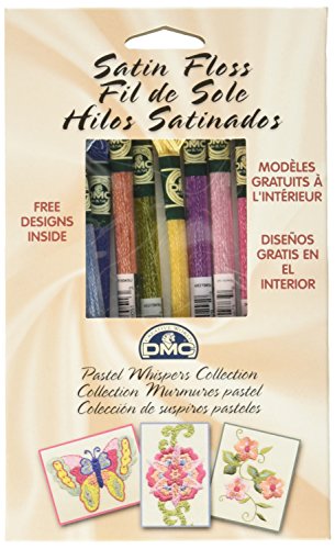DMC 1008FPK2 Shiny Pastel Whispers Satin Floss Pack, Colors may vary, 8.7-Yard