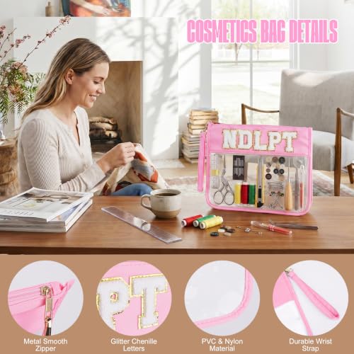 Sokfone Needlepoint Project Bag Embroidery Storage Organizer, Portable Sewing Project Bag for Quilting Crochet Knitting Supplies for Needlepoint, Thread, Fabric & Craft Accessories(Pink) - color: Pink