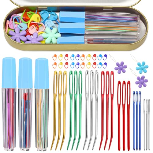 UzecPk 48Pcs Yarn Needles, Darning Needle, Tapestry Needles - style: 48 PCS
