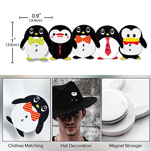 5pcs Needle Minder for Sewing,Magnetic Needle Keeper for Cross Stitch,Cute Penguin Cartoon Pin,Needle Holder for Embroidery,Needlework Storage Accessory, Gift for Cross Stitch Lover（2-Needle）