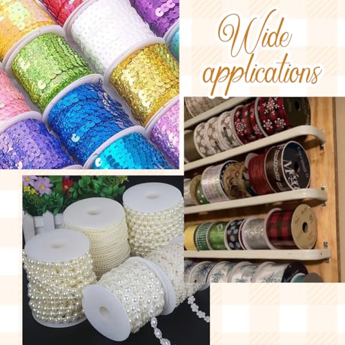 SUNNYCLUE 15Pcs 68 x 74mm Empty Plastic Spool Long Spools White Weaving Tread Chain Tape Wire Holder Organizer String Bulk for Crafts Cross Stitch Crochet Supplies Embroidery Needle Yarn Women Adults - size: 2.68 x 2.99in