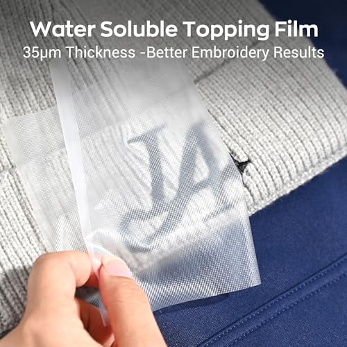 Poolin Water Soluble Stabilizer for Embroidery Topping Film, 12" x 25 yd - size: 12"x25Yd roll