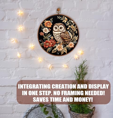 GOLDEN SMILE Owl Embroidery Kit for Adults Beginners