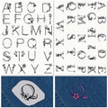 CRASPIRE Letter A-Z Water Soluble Embroidery Stabilizers Hand Sewing Stick and Stitch Transfers Paper Wash Away Pre-Printed Self Adhesive Patterns for Bags Cloth Sewing Lovers Beginner Needlework - style: Letter A-Z