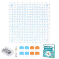 Yarniss Blocking Mats for Knitting & Crochet with 50 T Pins, 12.6" x 12.6" - color: White