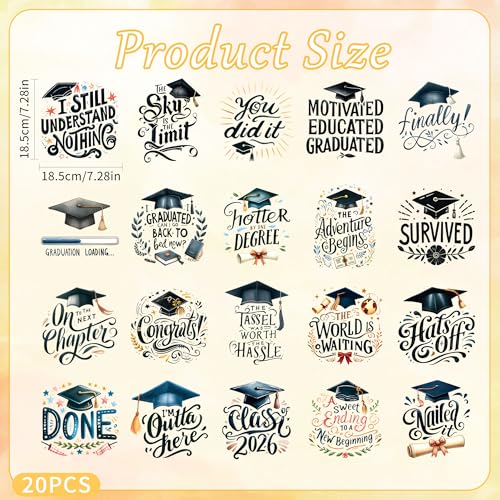 Graduation DTF Transfers Ready to Press, Iron on Decals for T-Shirts - color: Graduation689