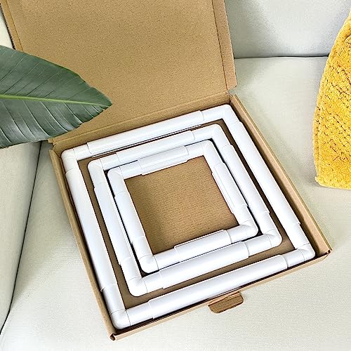 HAND U JOURNEY 3 Pack Universal Plastic Clip Frames, 12", 9" & 7" Square