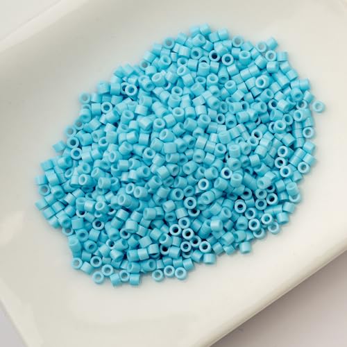 John Bead 25g Cylin Beads Opaque Light Blue 11/0 Glass Cylindrical Seed Beads for Jewelry Bracelets Necklaces Earrings Making Embroidery - color: Light Blue