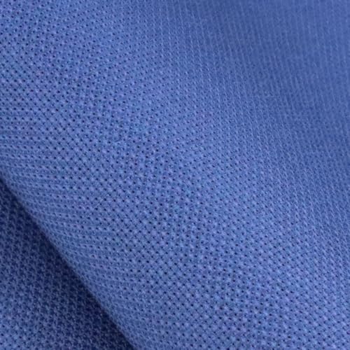 KCS 19" x 28"(48cmx72cm) 18 Count Cotton Aida Cloth Cross Stitch Fabric (Jeans Blue) - color: Jeans Blue