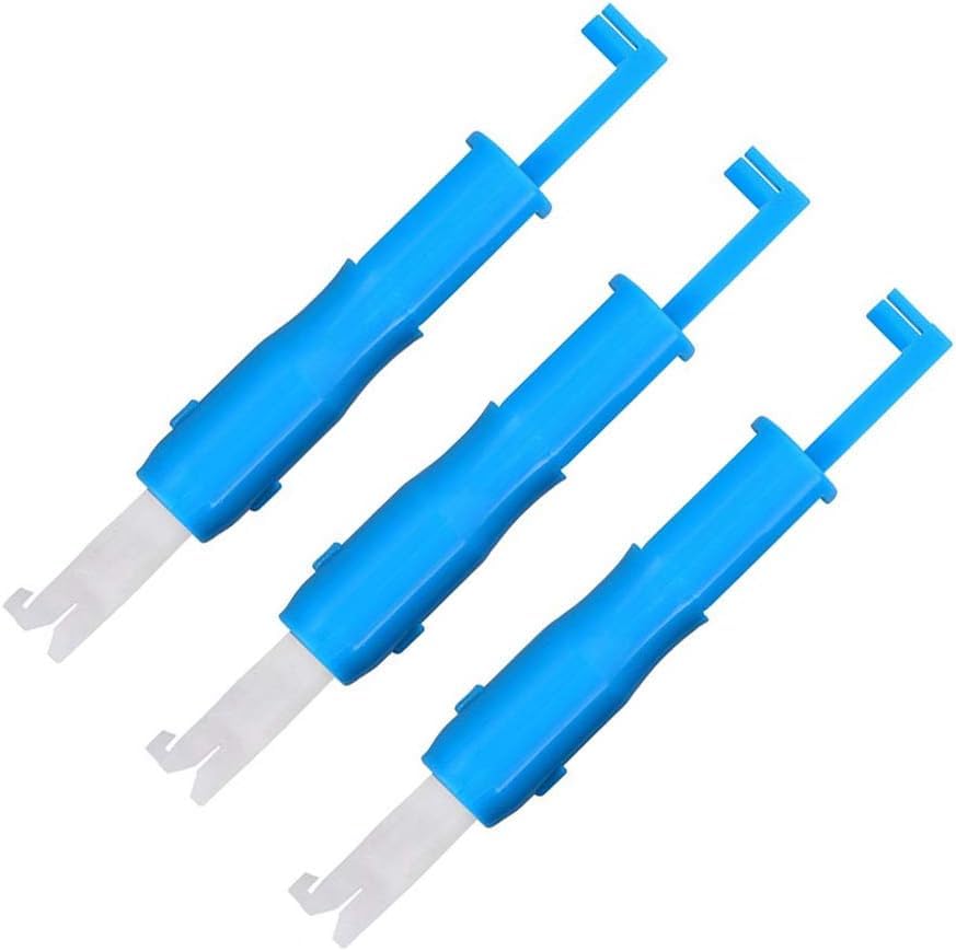3Pcs Elderly People Automatic Sewing Machine Needle Threader Line Inserter Tool,Sewing Machine Needle Threader, for Hand Sewing Blue One Size,Needle Threader,Sewing Threaders,Sewing Tools