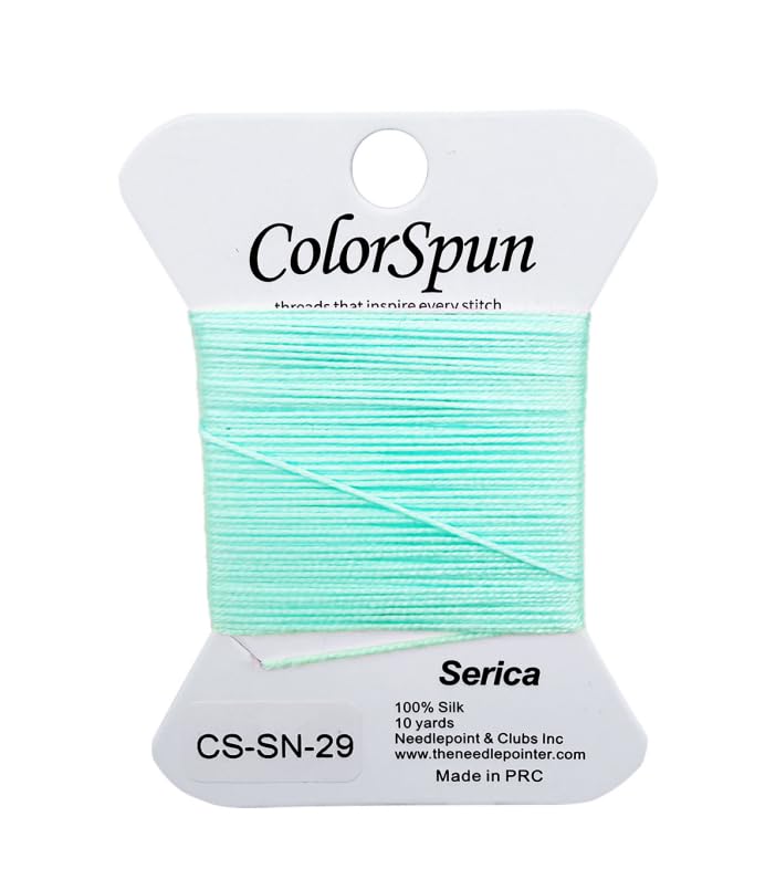 3-Strand Silk Needlepoint Thread, 10 Yard Smooth & Lustrous Silk Thread for Needlepoint, Hand Embroidery, Sewing & DIY Needlework to Family and Friends(Aqua Blue) - color: Aqua Blue