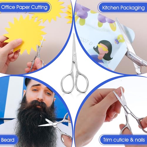 Mabor 3.54-inch Small Sewing Scissors, Stainless Steel Embroidery Craft Scissors with Sheath, Precision DIY Crafting & Office Cutting Tools