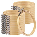 20 PCS 4 Inch Bamboo Embroidery Hoops, 4 Inch Adjustable Bamboo Cross Stitch Rings in Bulk for Needlework, Sewing and Crafts, with Easy Loosen Tighten Mechanism, Ideal for Gifting and Decorating - size: 4 Inch