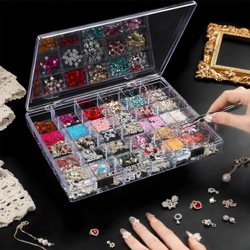 36 Grids Clear Plastic Organizer Box, Craft Storage Container for Beads Organizer, Art DIY, Crafts Jewelry Storage, Fishing Tackles, Rock Collection, 1 Pack - color: 36 Grids-1 Pack