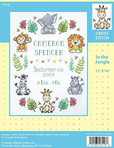 Design Works Crafts in The Jungle Counted Cross Stitch Kit
