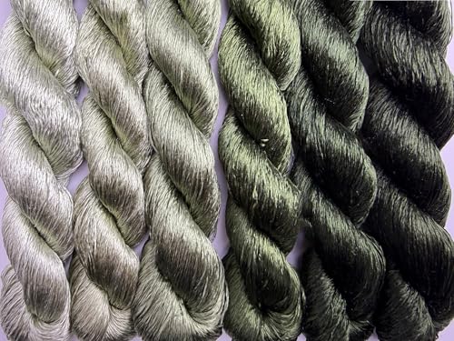 100% Mulberry Silk Embroidery Thread 6 Colors 110m Each (32) - color: 32