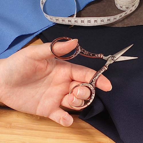 JubileeYarn Decorative Floral Embroidery Craft Scissors - Antique Silver - 3 Scissors - color: Decorative Floral - Antique Silver, size: 3 Scissors