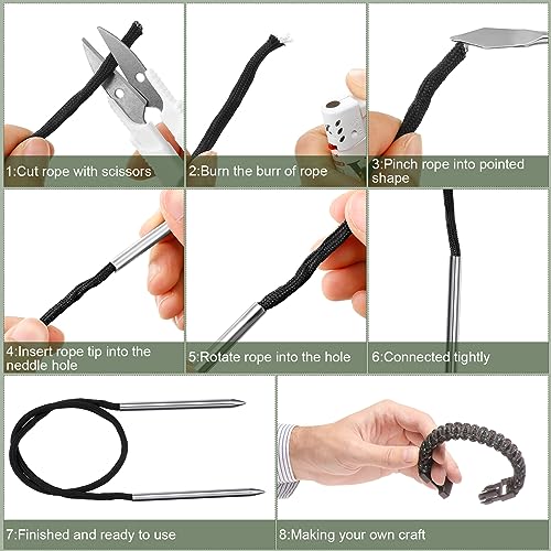Ferraycle 12 Pcs Paracord FID Knotters Tool Set Stainless Steel Army Green - style: Army Green