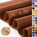 Coffee Soft Felt Sheet 36'' X 36'', 1.4mm Felt Fabric Sheet for Crafts - color: Coffee