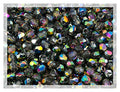 100pcs Faceted Fire Polished Pressed Czech Glass Beads 3mm (0.12in), Crystal Vitrail Medium Double Sided 00030-28137 - color: Crystal Vitrail