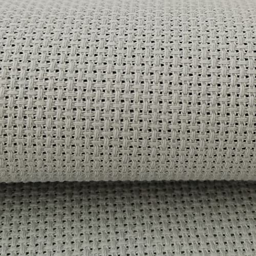 KCS 16CT Counted Cotton Cross Stitch Aida Cloth Fabric (Sea Foam, 12" x 59") - color: Sea Foam, size: 12" x 59"