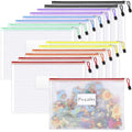 Sooez 14 Pack Mesh Zipper Pouch Bags, A4 Letter Size, Classroom Zipper Bags - style: 14 Pack