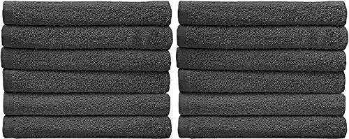 Bulk 216-pack Commercial Cotton Mop Towels, Hotels & Bar, 16x19 in, Grey - color: Grey, size: 216 Pack