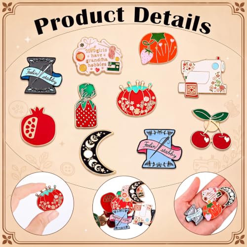 Wavyknot 10 Pcs Needle Minder Magnetic Needle Keeper for Cross Stitch - style: Cute