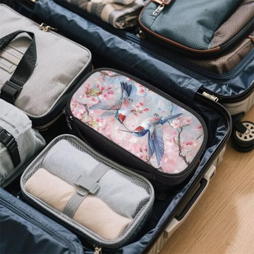 Cherry Blossom Hummingbirds Insulin Cooler Travel Case Insulated Diabetic Bag with Top Handle Medication Cooler Bag for Insulin Pens and Blood Glucose Monitor Supplies Easy to Carry - color: Cherry Blossom Hummingbirds