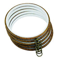 5PCS 8'' Round Embroidery Hoops 20CM Imitated Wood Cross Stitch Hoop Frames - size: 8 inch
