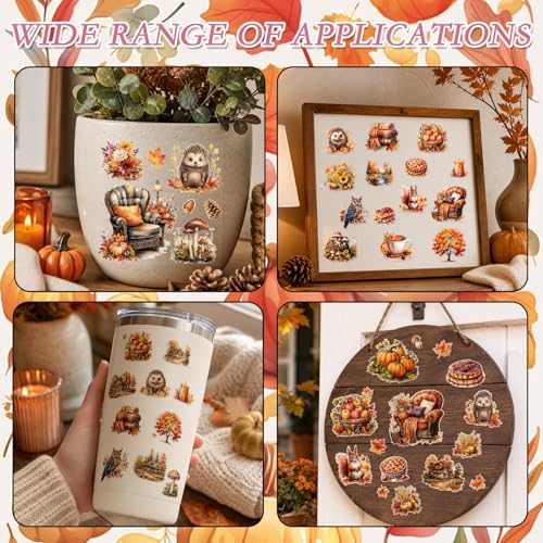 16 Pcs Fall Rub on Transfers for Crafts Furniture 5.9 x 5.9 Inch - color: Farm Harvest