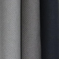 KCS 3 pc of 15" x 18"(38cmx45cm) 16 Count Cross Stitch Cotton Aida Cloth Needlework Rolled Fabric Box,16CT,Medium Grey+Dark Grey+Black - color: Medium Grey+dark Grey+black, size: 16CT