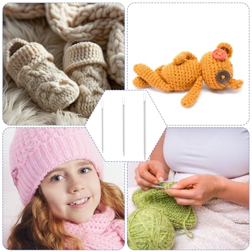 Molain 6pc Yarn Needles - Tapestry, Darning, Blunt Eye with Stitch Markers for Knitting, Crocheting, Weaving