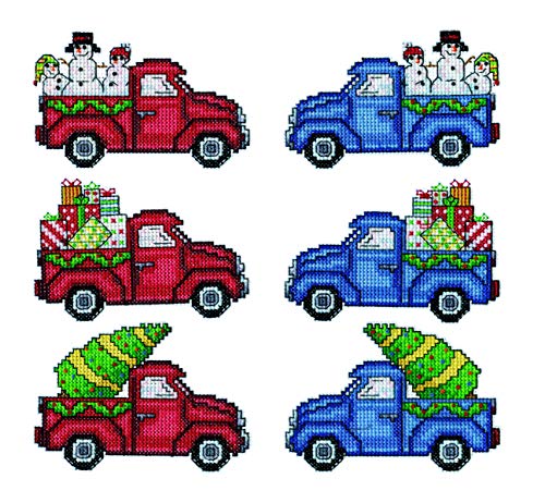 Design Works Crafts Holiday Pickups Counted Cross Stitch Ornament Kit - Set of 6
