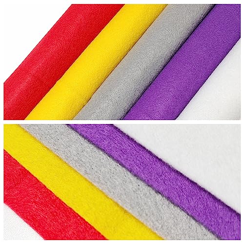 Jtnohx Large Soft Felt Sheets Felt Fabric for Crafts Valentine Color 5Pcs - color: Valentine Colors Series