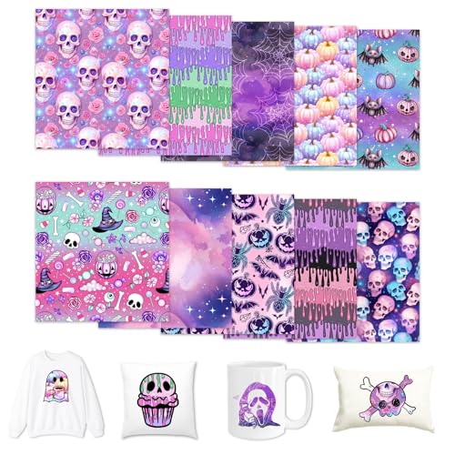 HTVSTD Purple Halloween Sublimation Transfer Ink Paper 10pcs 12 * 10in - color: blak