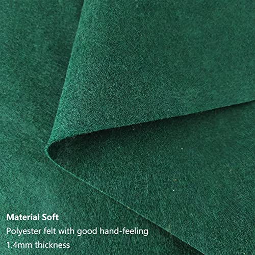 Jtnohx Craft Felt Sheets 1 Square Yard Felt Fabric Dark Green 1.4mm - color: Dark Green