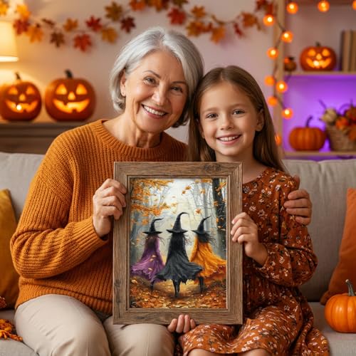VIGEGU Witch Stamped Cross Stitch Kits for Adults Beginners 12x16 inch - color: witch Cross Stitch