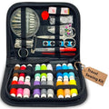 Vellostar Mini Hand Sewing Kit for Adults, Small Travel Case, 18 Threads - color: Mini Black