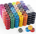 ilauke 210 pcs Bobbins Sewing Thread, 36 Colors Class15 Prewound Bobbins - color: 210 color
